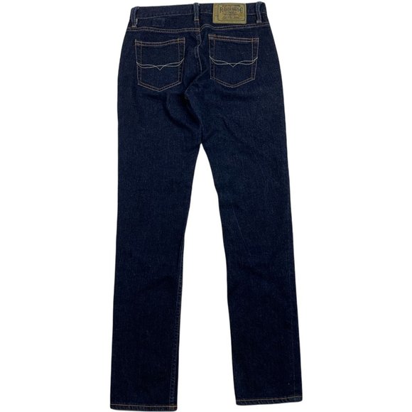 Ralph Lauren 27" Jeans Thompson 650 Blue Label Slim Leg Dark 32" - Picture 3 of 7